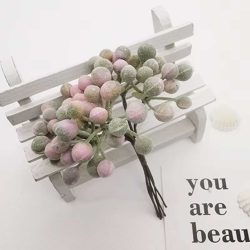 Artificial Plastic Plants Floristics for Diy Wedding Decorative Flowers Wreath Needlework Brooch Home Decor Christmas Garland