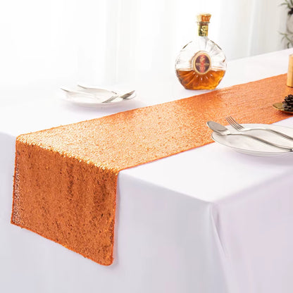 Red Sequin Table Runner for Wedding Decoration Bridal Baby Shower Thanksgiving Christmas Halloween Birthday Party Event Supplies