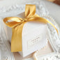 New European Simple Atmosphere White Cube Candy Boxes Wedding Party Supplies Gift Packing Box Baby Shown Favors Gift Bag