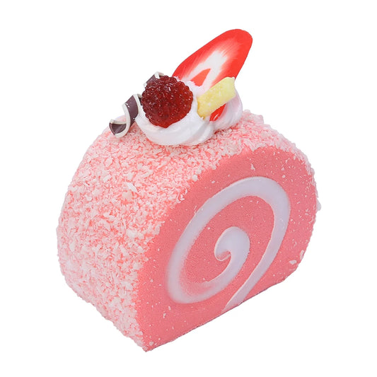 Creative Artificial Cake Fake Simulation Realistic Food Imitation Faux Replica Sprinkle Cake Bread Dessert for Home Kitchen Party Decoration Display Toy Photography Props (Pink)