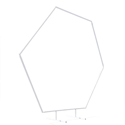 5Wedding Bar Stand Arch Hexagon White Backdrop Stand Shelf Party Decor Frame 2M