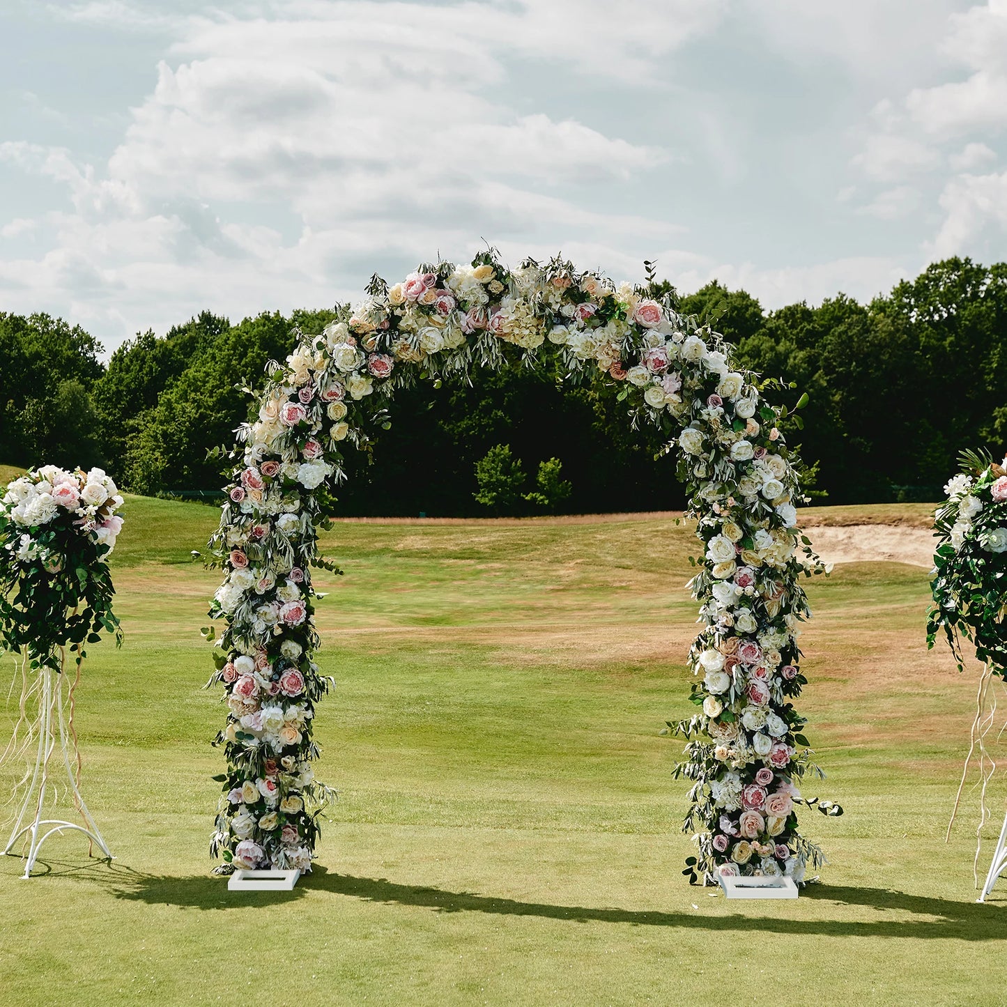 Large Metal Wedding Arch, Balloon Arch Backdrop Arch Stand for Wedding, Bridal, Garden, Yard, Indoor Outdoor Party Decoration